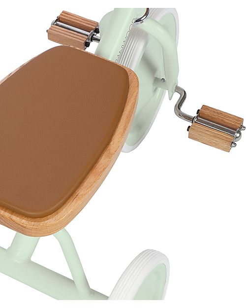 Banwood Wood and Vegan Leather Baby Trike - Mint - From 3 years old Tricycles