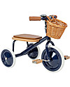 Banwood Wood and Vegan Leather Baby Trike - Navy Blue - From 2 years old Tricycles