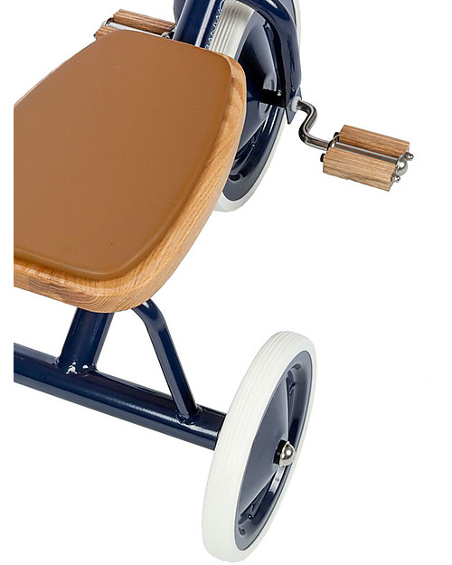Banwood Wood and Vegan Leather Baby Trike - Navy Blue - From 2 years old Tricycles