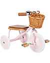 Banwood Wood and Vegan Leather Baby Trike - Pink - From 2 years old Tricycles
