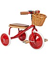 Banwood Wood and Vegan Leather Baby Trike - Red - From 2 years old Tricycles