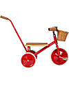Banwood Wood and Vegan Leather Baby Trike - Red - From 2 years old Tricycles