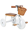 Banwood Wood and Vegan Leather Baby Trike - White - From 3 years old Tricycles