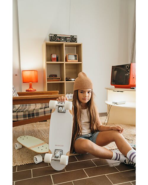 Banwood Wooden Skateboard - White - from 3 Years Bycicles