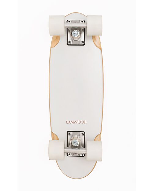 Banwood Wooden Skateboard - White - from 3 Years Bycicles