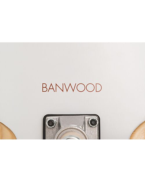 Banwood Wooden Skateboard - White - from 3 Years Bycicles