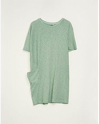 Barn of Monkeys Tunic Dress with Asymmetric Short Sleeves, Mint - 100% organic cotton Dresses_