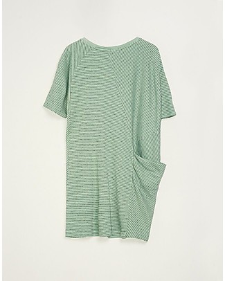 Barn of Monkeys Tunic Dress with Asymmetric Short Sleeves, Mint - 100% organic cotton Dresses_