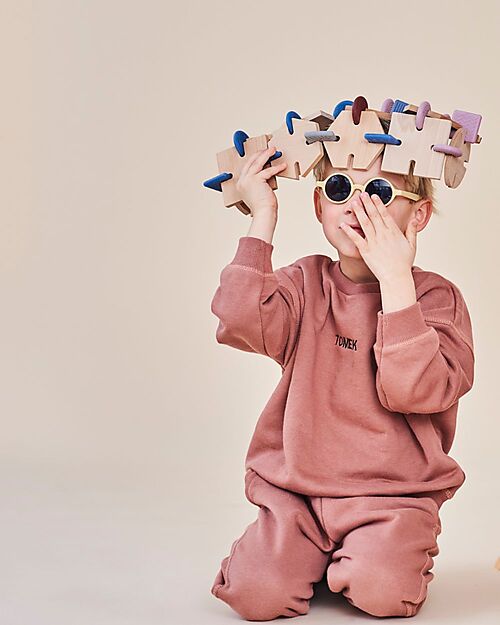 Bavvic 32 Piece Starter Set - Beech Wood and Silicone Construction - Promotes STEAM Learning! Wooden Blocks and Construction Sets