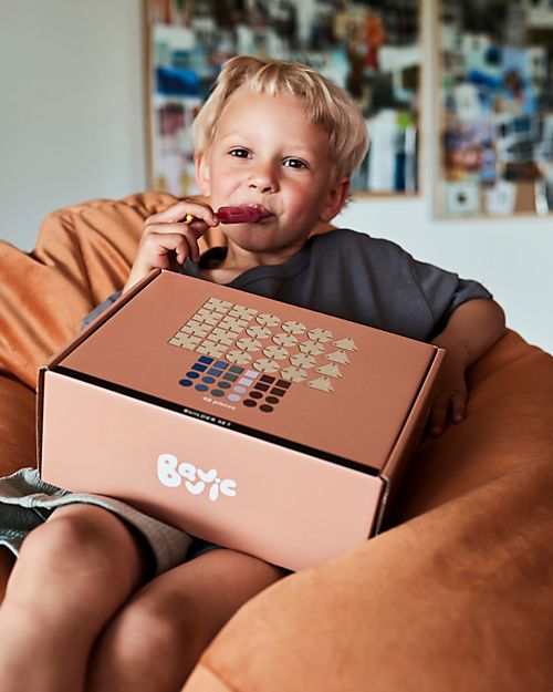 Bavvic 48 Piece Builder Set - Beech Wood and Silicone Constructions - Promotes STEAM Learning! Wooden Blocks and Construction Sets