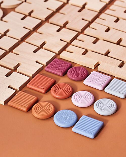 Bavvic 48 Piece Builder Set - Beech Wood and Silicone Constructions - Promotes STEAM Learning! Wooden Blocks and Construction Sets