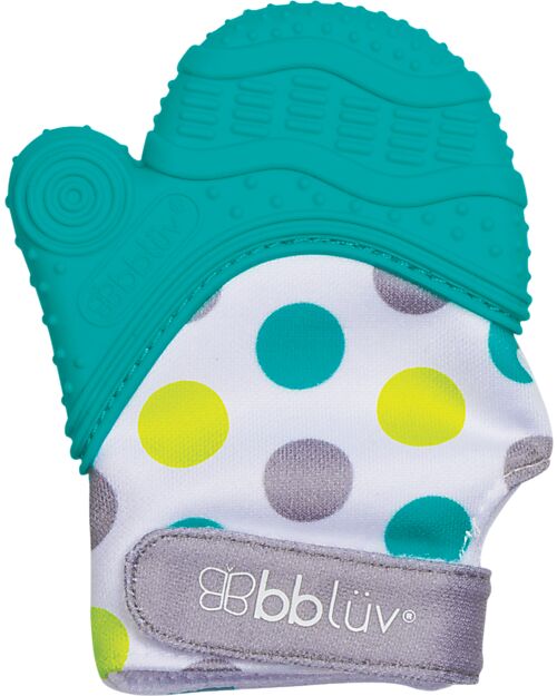 Bblüv Gluv Teething Mitten - Aqua - Soft food-grade Silicone Teethers
