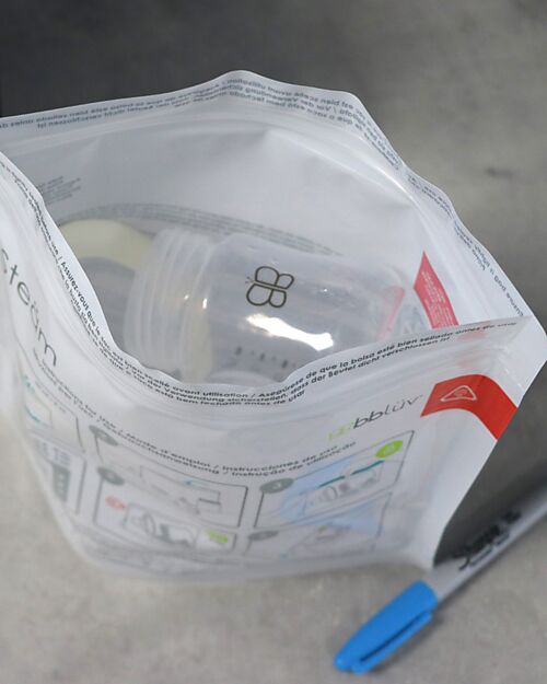 Bblüv Pack of 6 Microwave Sterilization Bags Steäm - Up to 20 Uses per Bag Toothbrush