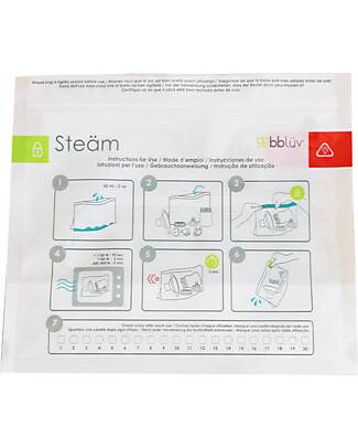 Bblüv Pack of 6 Microwave Sterilization Bags Steäm - Up to 20 Uses per Bag Toothbrush