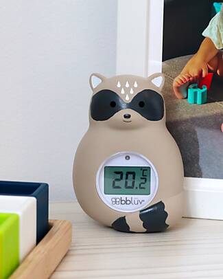 Bblüv Raku 3-in-1 Bath and Room Thermometer - Measures Water and Ambient Temperature Thermometer