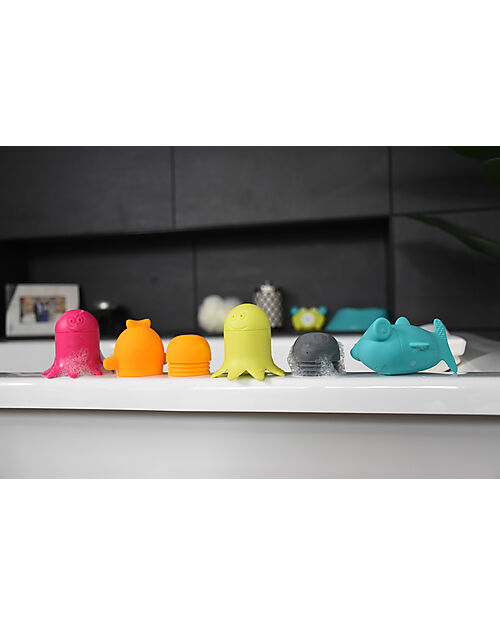 Bblüv Silicone Mix-and-Match Bath Toys Buddies - Multicolor - Sea Creatures Bath Toys