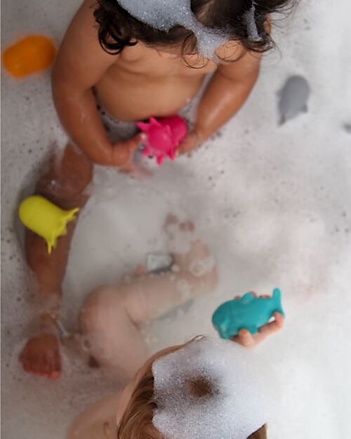 Bblüv Silicone Mix-and-Match Bath Toys Büddies - Multicolor - Sea Creatures Bath Toys