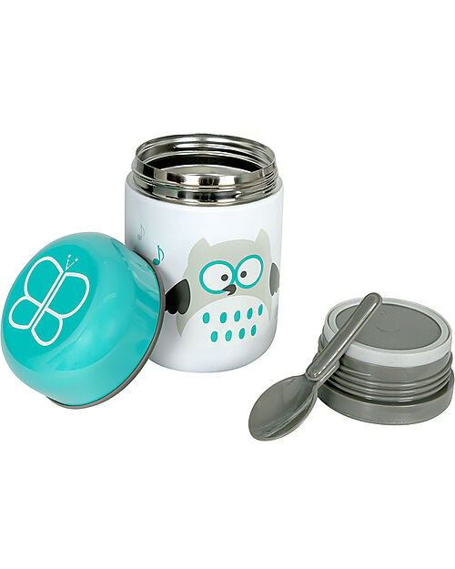 Bblüv Stainless Steel Food Jar Foöd with Spoon - 300 ml - Aqua Thermal Containers