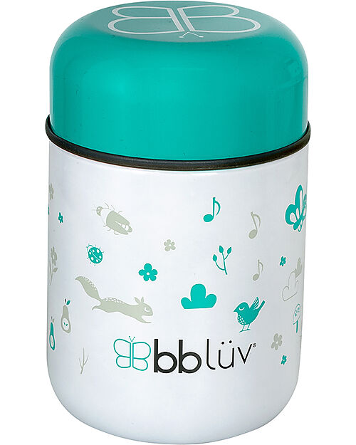Bblüv Stainless Steel Food Jar Foöd with Spoon - 300 ml - Aqua Thermal Containers