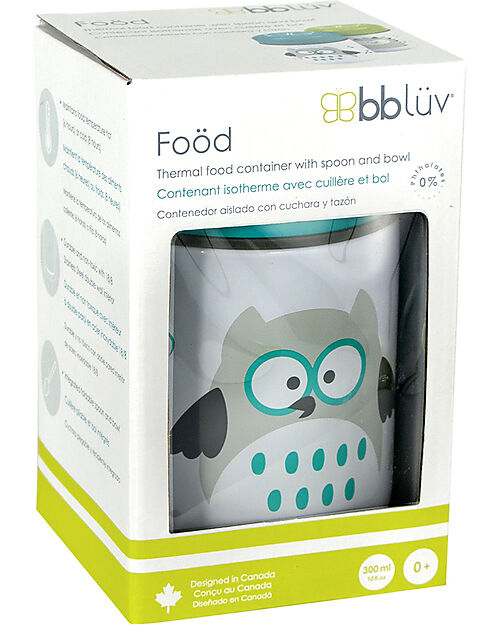 Bblüv Stainless Steel Food Jar Foöd with Spoon - 300 ml - Aqua Thermal Containers