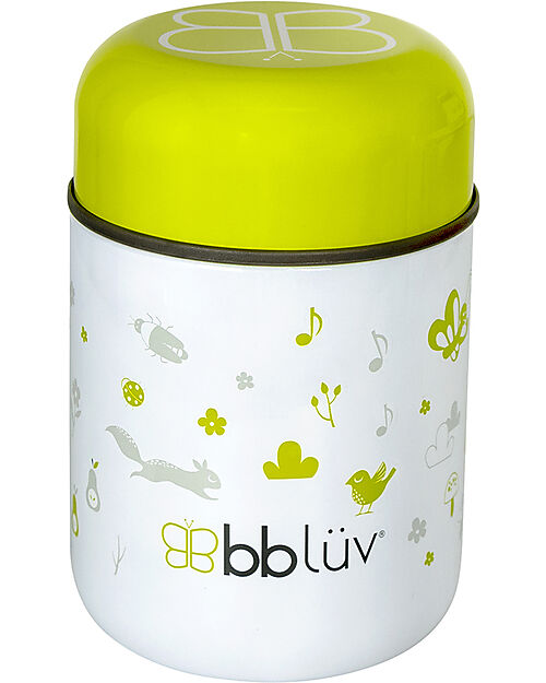Bblüv Stainless Steel Food Jar Foöd with Spoon - 300 ml - Lime Thermal Containers