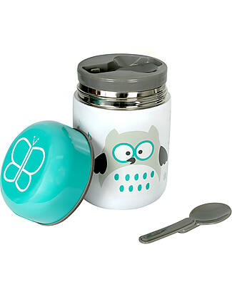 Bblüv Stainless Steel Food Jar with Spoon - 300 ml - Aqua Thermal Containers