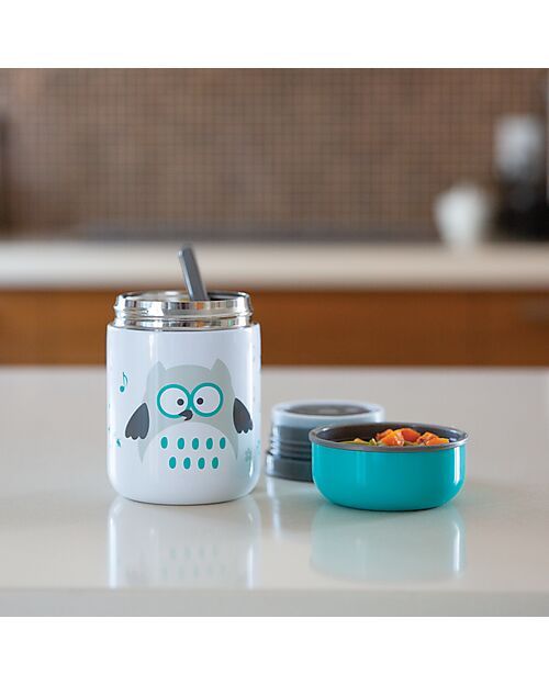 Bblüv Stainless Steel Food Jar with Spoon - 300 ml - Aqua Thermal Containers