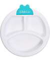 Bblüv Warm Feeding Plate - White and Aqua Bowls & Plates