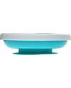 Bblüv Warm Feeding Plate - White and Aqua Bowls & Plates