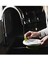 Bblüv Warm Feeding Plate - White and Lime Bowls & Plates