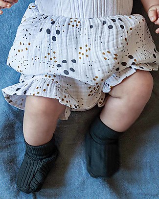 Bean's Barcelona Baby Ribbed Shoes Gardenia - Anthracite Shoes