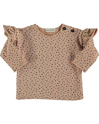 Bean's Barcelona Girl Printed Sweatshirt - Nude - Organic Cotton Long Sleeves Tops