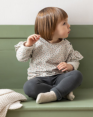 Bean's Barcelona Girl Printed Sweatshirt - Nude - Organic Cotton Long Sleeves Tops