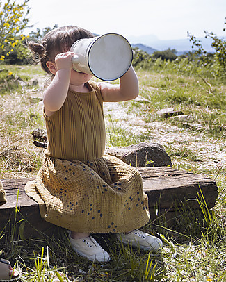 Bean's Barcelona Sleeveless Printed Combi-Dress Sunflower - Mustard - Organic cotton Dresses