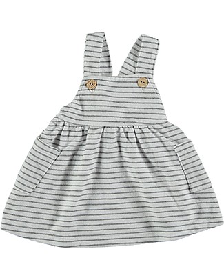 Bean's Barcelona Striped Summer Dress Squid - White - 100% organic cotton Dresses