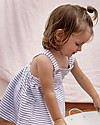 Bean's Barcelona Striped Summer Dress Squid - White - 100% organic cotton Dresses_
