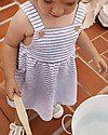 Bean's Barcelona Striped Summer Dress Squid - White - 100% organic cotton Dresses_