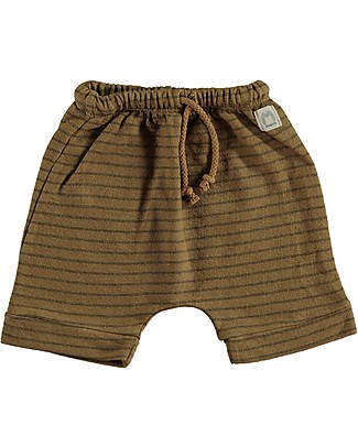 Bean's Barcelona Striped Summer Shorts Pier - Caramel - 100% Organic Cotton Shorts