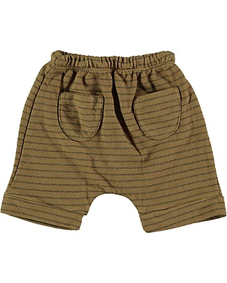 Bean's Barcelona Striped Summer Shorts Pier - Caramel - 100% Organic Cotton Shorts