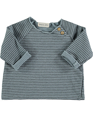 Bean's Barcelona Striped Sweatshirt Palm - Blue - Organic cotton Long Sleeves Tops