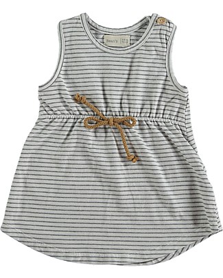 Bean's Barcelona Striped Tank Dress Seahorse - White - Organic cotton Dresses