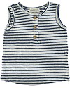 Bean's Barcelona Tank Striped T-shirt Whale - Blue - Linen Tank Tops