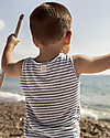 Bean's Barcelona Tank Striped T-shirt Whale - Blue - Linen Tank Tops