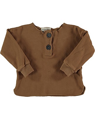 Bean's Barcelona Warm Fleece Sweater - Caramel - Elasticated Organic Cotton Long Sleeves Tops
