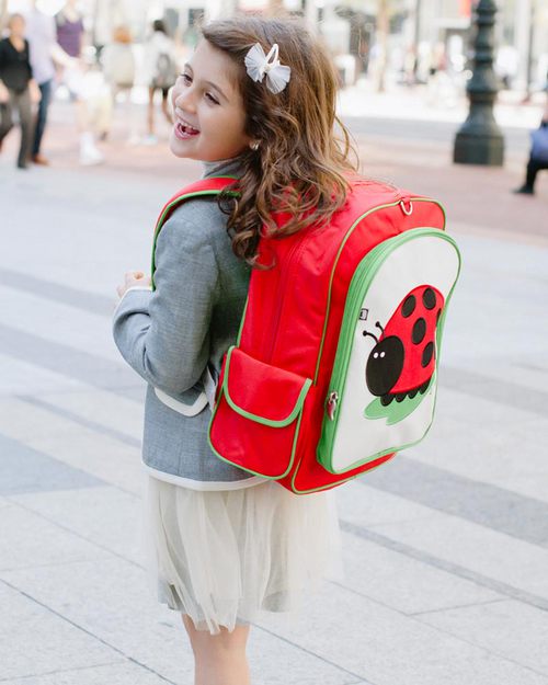 Beatrix NY Big Kid Backpack Juju the Ladybird - Durable, PVC and BPA free! (perfect for school/Ages 5-10!) Backpack