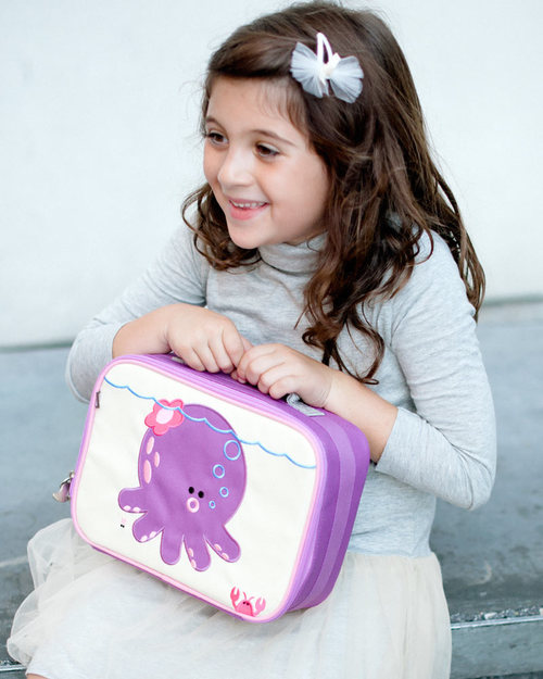 Beatrix NY Penelope the Octopus Insulated Lunch Box - Durable and Safe (BPA and PVC Free) Kindergarten Backpacks