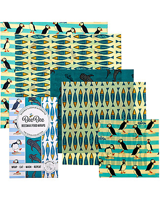 BeeBee Wraps The Family Pack - Ocean Reusable Pouch