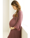 Belabumbum Eva Maternity and Nursing Robe - Plum (perfect for your hospital bag) Robes