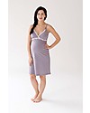 Belabumbum Maternity and Nursing Nightgown - Pale Grey with Polka Dots - 100% Pima Cotton Nightdress