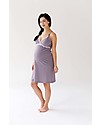 Belabumbum Maternity and Nursing Nightgown - Pale Grey with Polka Dots - 100% Pima Cotton Nightdress
